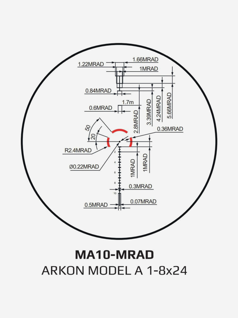 Оптический прицел ARKON Model A 1-8x24