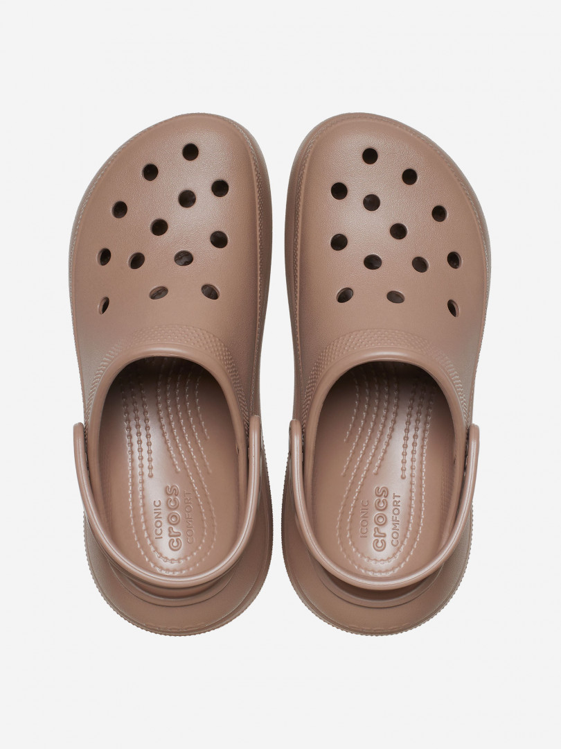 фото Сабо женские crocs crush clog, бежевый