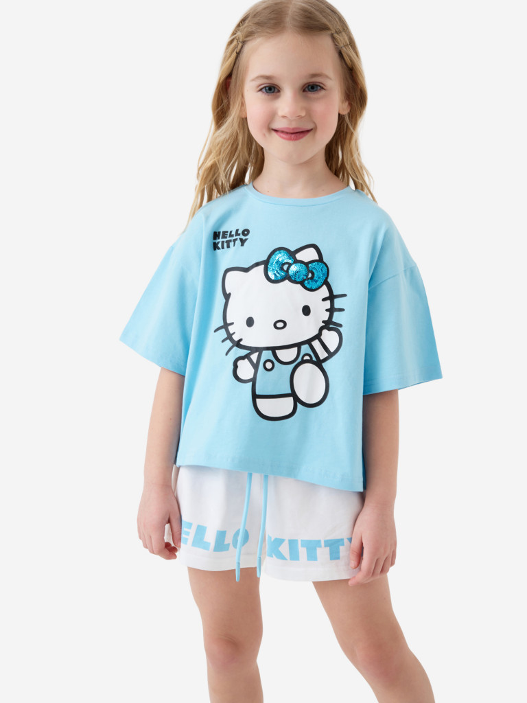 Комплект для девочек: футболка, шорты PlayToday