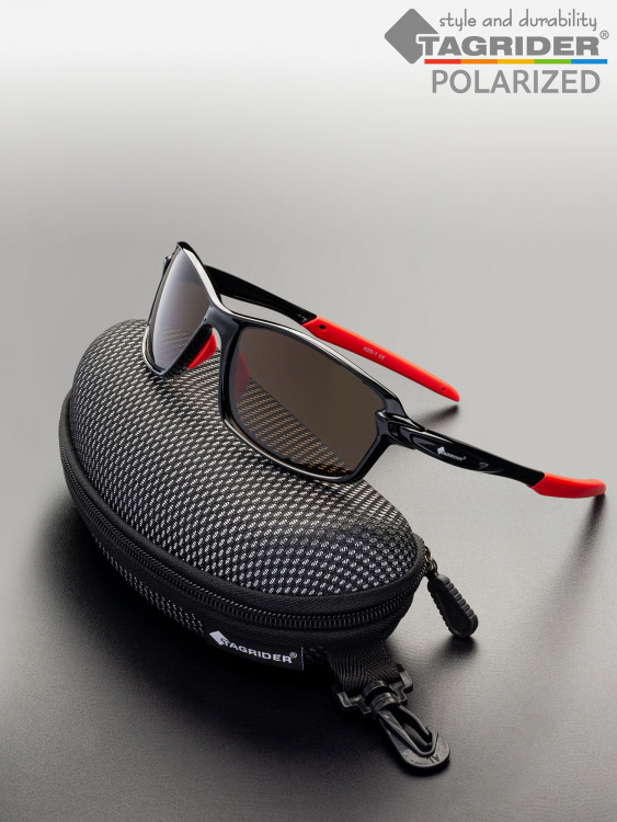 Очки поляризационные, солнцезащитные, антибликовые Tagrider в чехле N20-1 Brown