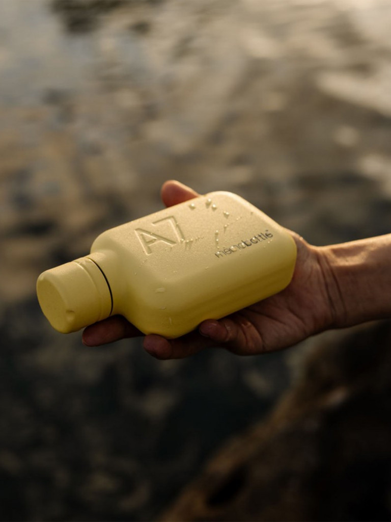 Бутылка из нержавеющей стали Memobottle A7, желтый