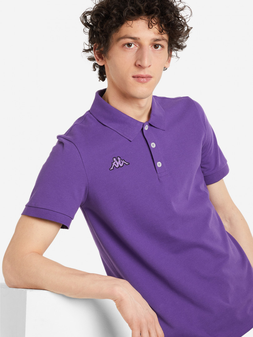фото Поло мужское kappa sport logo, фиолетовый