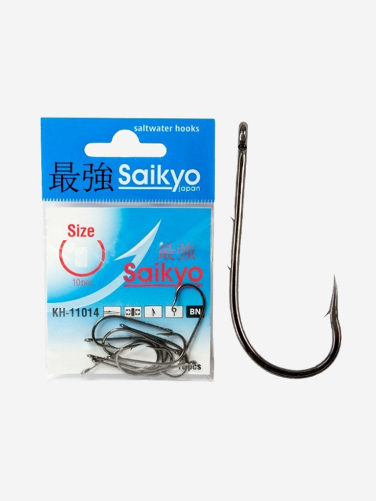 Крючки для рыбалки одинарные Saikyo KH-11014 Bait Holder BN ( 1 упк. по 10шт.)