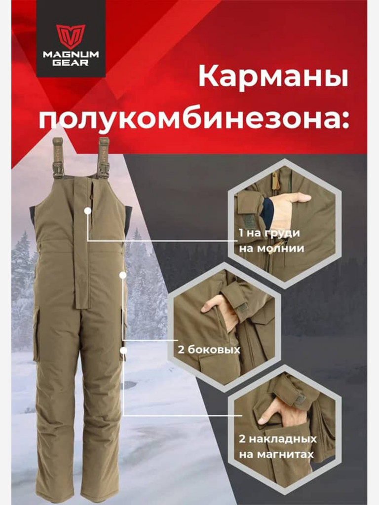 Костюм для охоты MAGNUM GEAR HUSKY 2.0 -40° C хаки