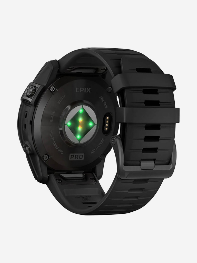 Спортивные часы Garmin EPIX PRO (Gen 2) Standard Edition 51 мм, серый, черный силиконовый ремешок