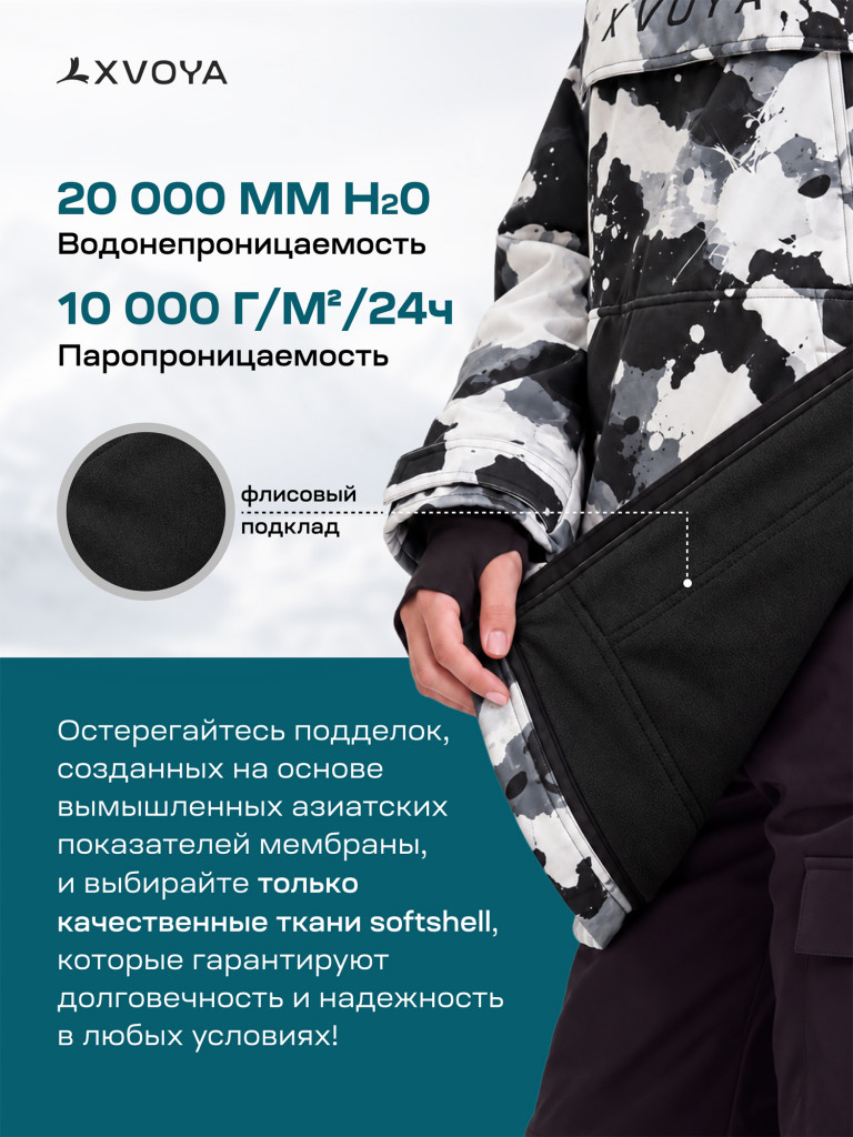 Анорак сноубордический XVOYA Base тай-дай