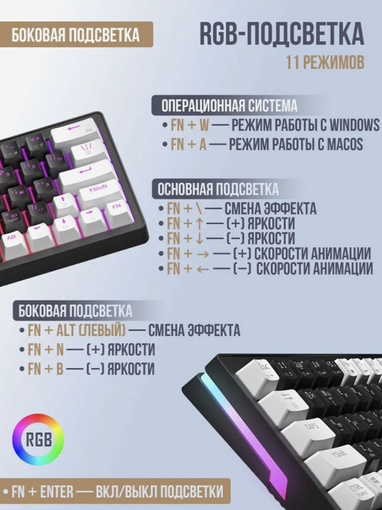 Игровая клавиатура QUALIGO AG63 проводная