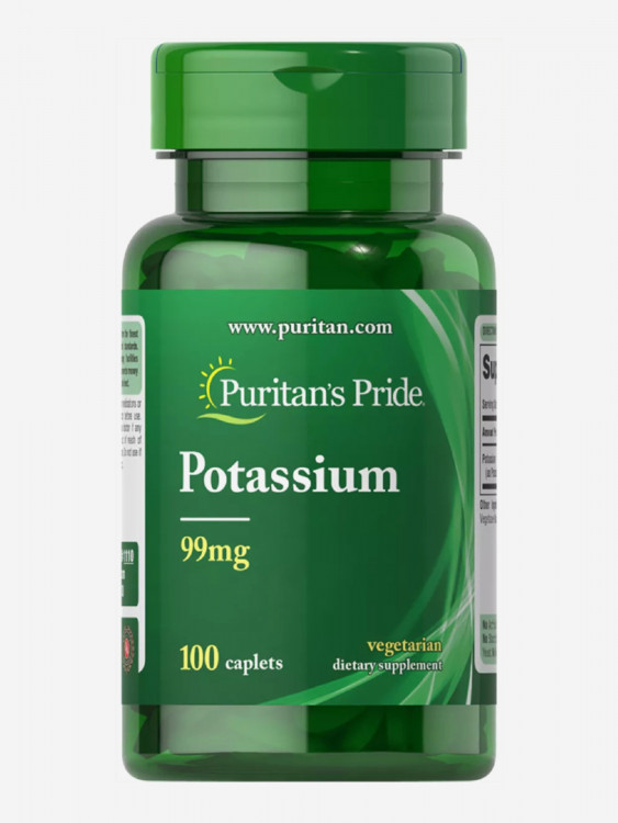 Калий Puritan's Pride Potassium 99 mg, 100 таблеток