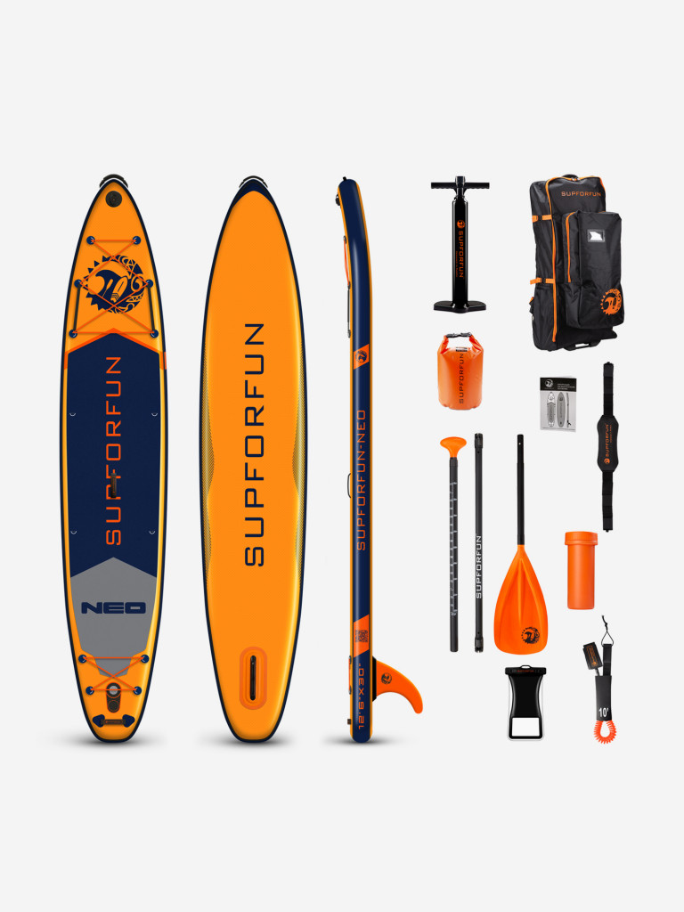 Cап борд надувной SUPFORFUN NEO 12.6 381х76х15 в максимальной комплектации.