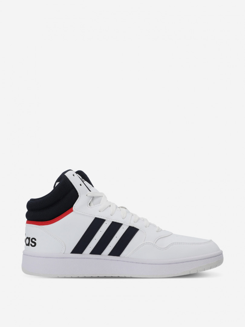 фото Кеды мужские adidas hoops 3.0 mid, белый