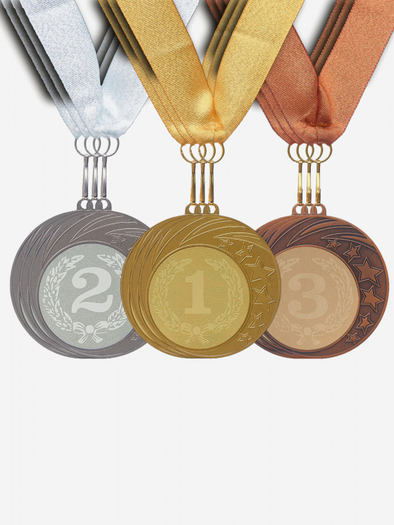 Медали спортивные комплект для награждения 9 шт