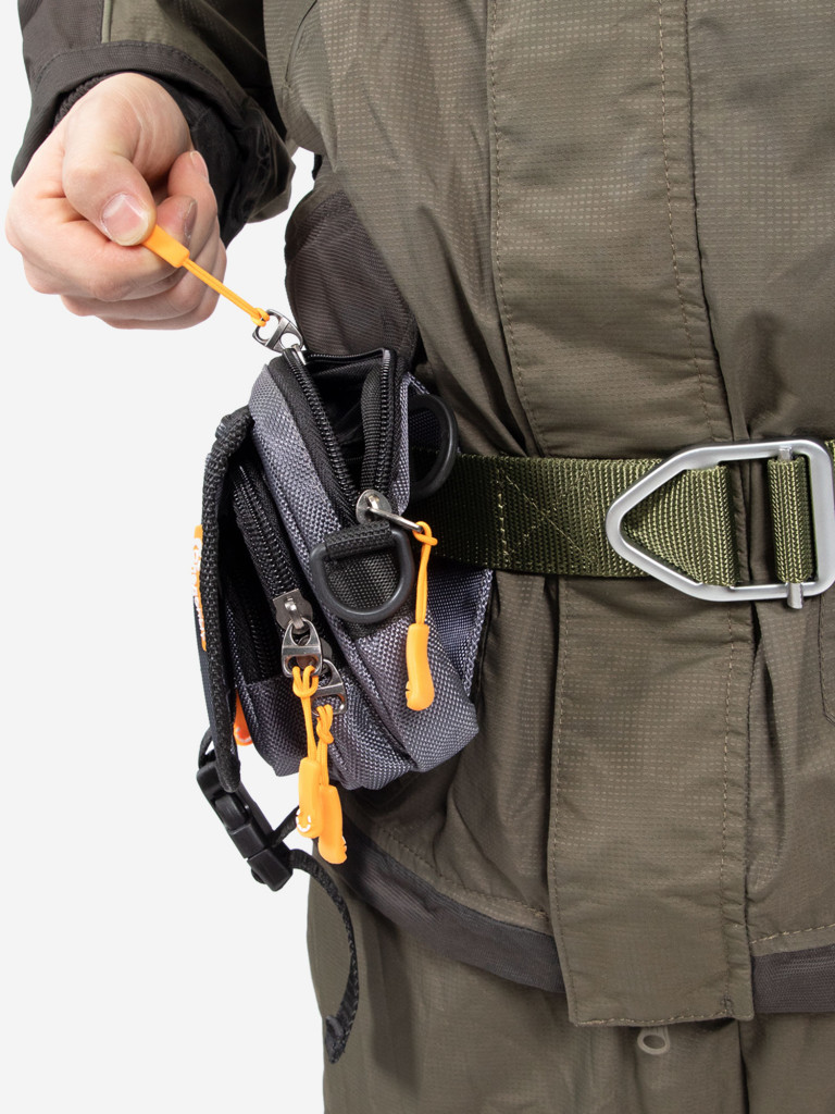 Сумка рыболовная Следопыт Street Fishing MultiLock S-Pouch, 13,5х22х8 см, цвет серый.