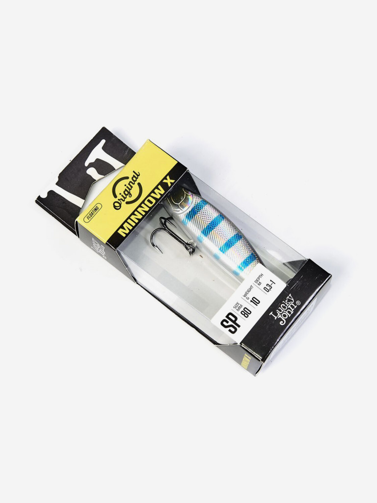 Воблер LUCKY JOHN ORIGINAL MINNOW X, длина 8 см, шэд для судака и щуки