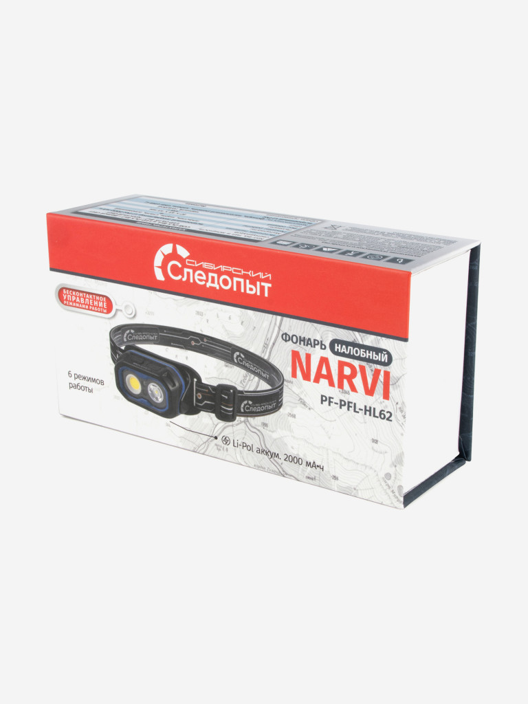 Фонарь налобный Сибирский Следопыт - Narvi, 1 Led+1 Сob, аккумулятор 220В.