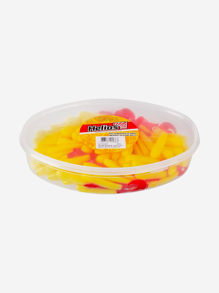 Мягкая приманка Helios Long Hybrid, 3,55" / 9,0 см, Yellow RT, 100 штук (HS-15-038-N)