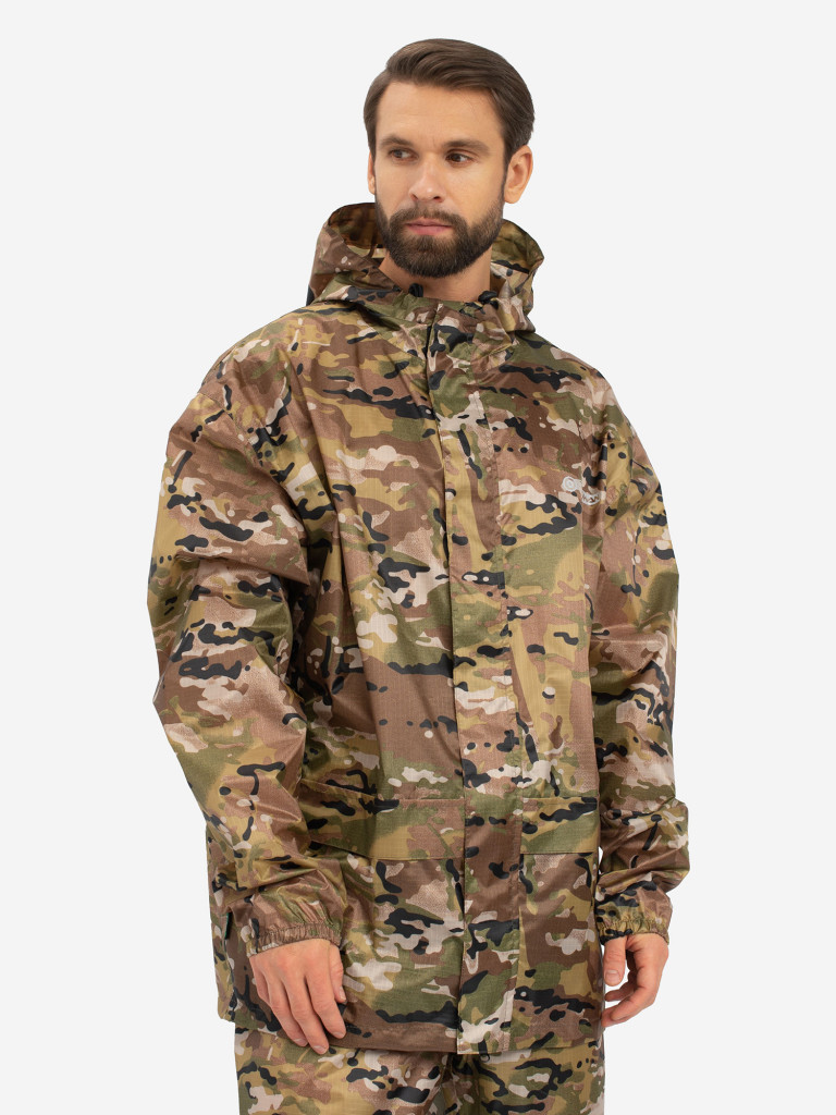 Костюм-дождевик мужской Huntsman ВВЗ Склон-2 для рыбалки и охоты, ткань таффета 3000 мм вод.ст.