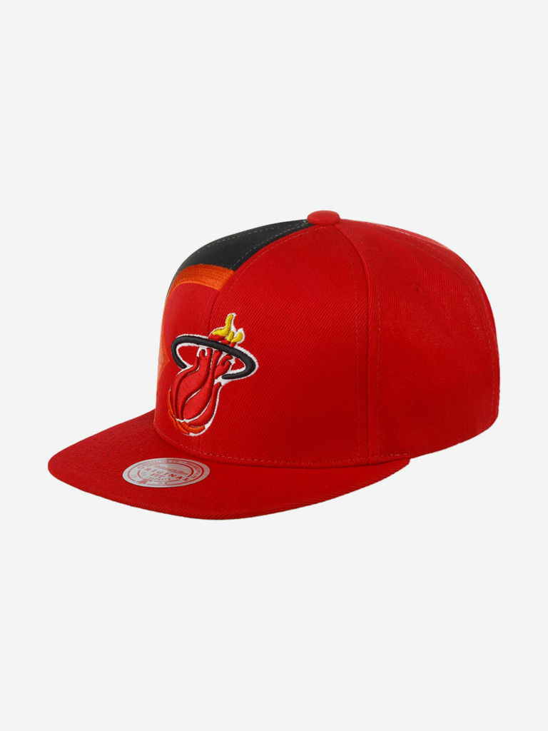 Бейсболка с прямым козырьком MITCHELL NESS HHSS2992-MHEYYPPPRED1 Miami Heat NBA (красный)