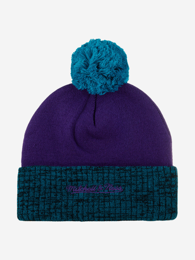 Шапка с помпоном MITCHELL NESS HPCK1052-CHOYYPPP Charlotte Hornets NBA (фиолетовый)