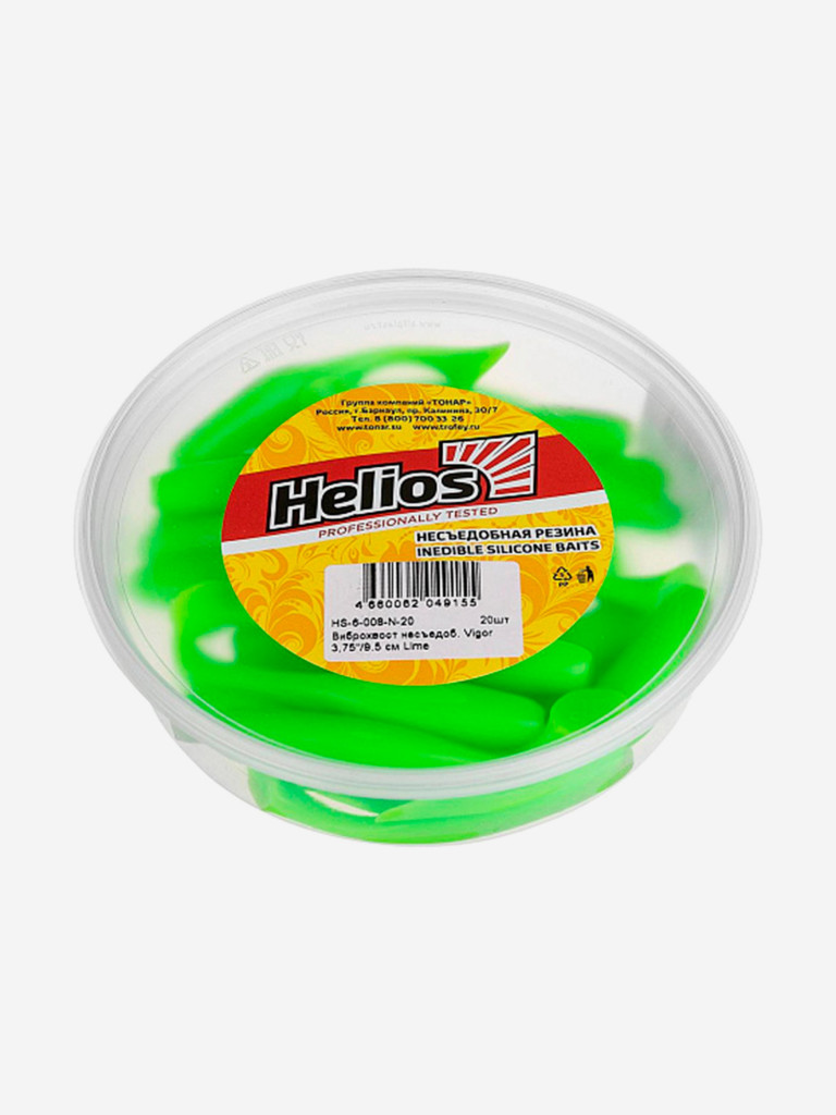 Мягкая приманка Helios Vigor, 3,75'' / 9,5 см, Lime, 20 шт (HS-6-008-N-20)