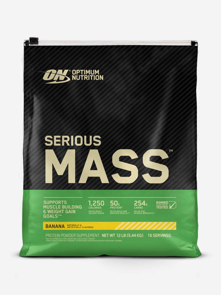 Гейнер Optimum Nutrition Serious Mass, 5440 г, Банан