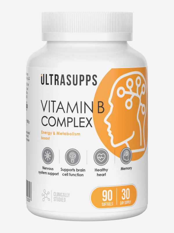 Комплекс витамина В Ultrasupps, 90 шт белый цвет — купить за 764 руб. со скидкой 15 %, отзывы в интернет-магазине Спортмастер