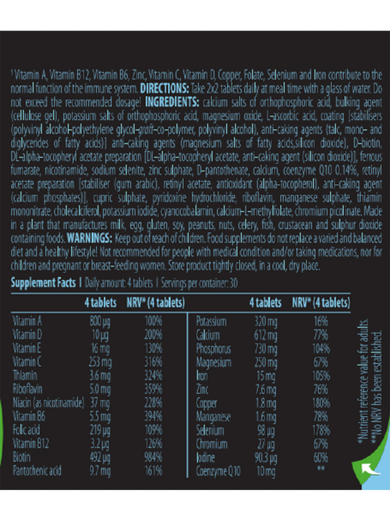 Комплекс витаминов и минералов Scitec Nutrition Euro vita-mins 120 таблеток