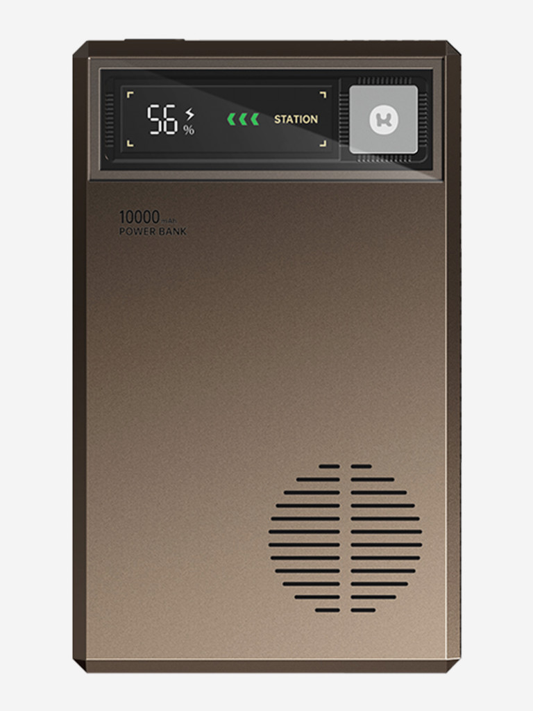 Внешний аккумулятор с авторским дизайном ROCK PD20W Retro Magnetic Wireless Power Bank 10000mAh золотой