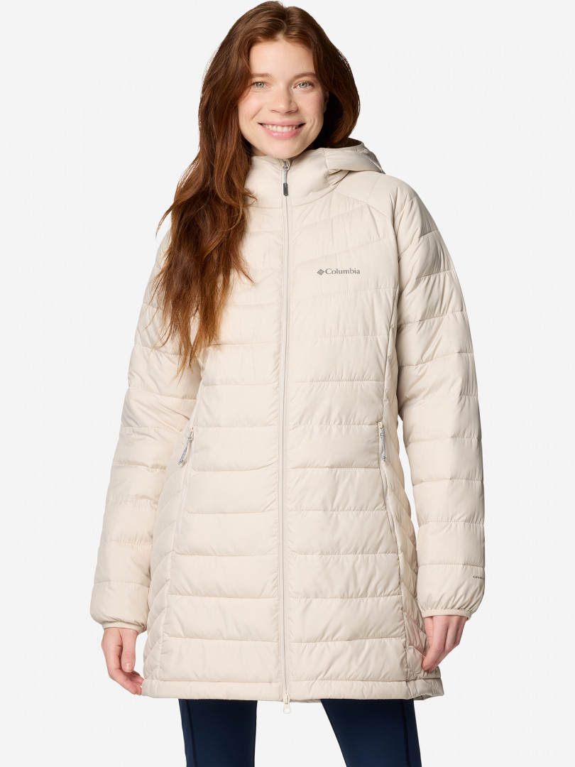 фото Куртка утепленная женская columbia powder lite ii mid jacket, бежевый