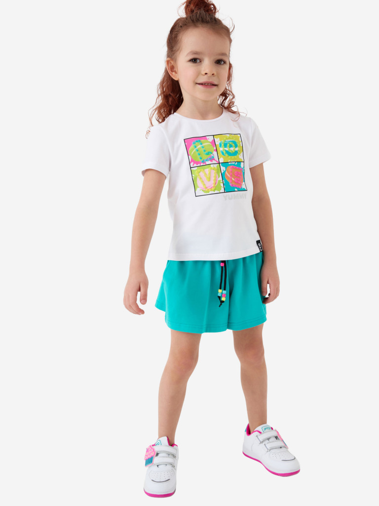 Комплект для девочек: футболка, шорты PlayToday