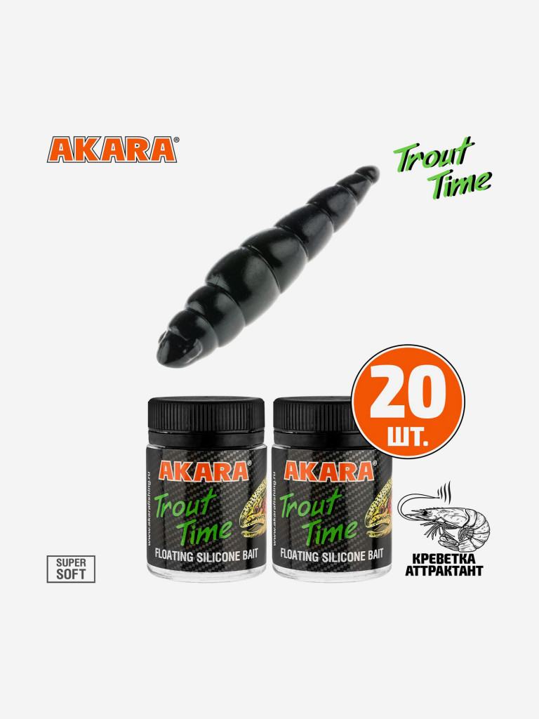 Силиконовая приманка Akara Trout Time DOLLY 1.8 Shrimp 422 (20 шт.)