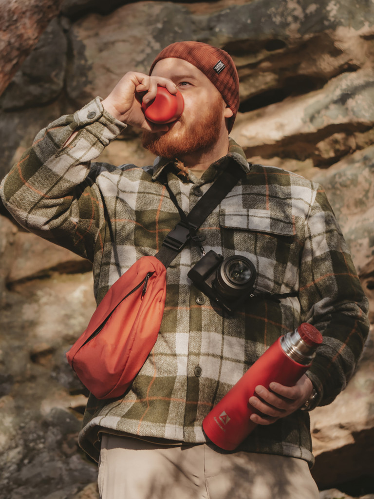 Термос вакуумный Арктика 1 л, гранат