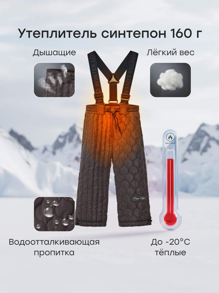 Брюки утепленные Happy Baby