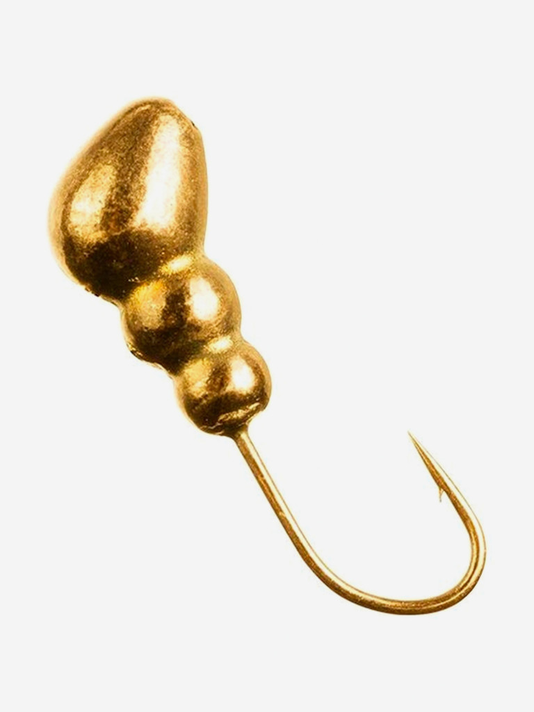 Мормышка Helios вольфрамовая Муравей с отверстием 3мм 0,57г Go (MW-1430-Go), 10 штук в упаковке