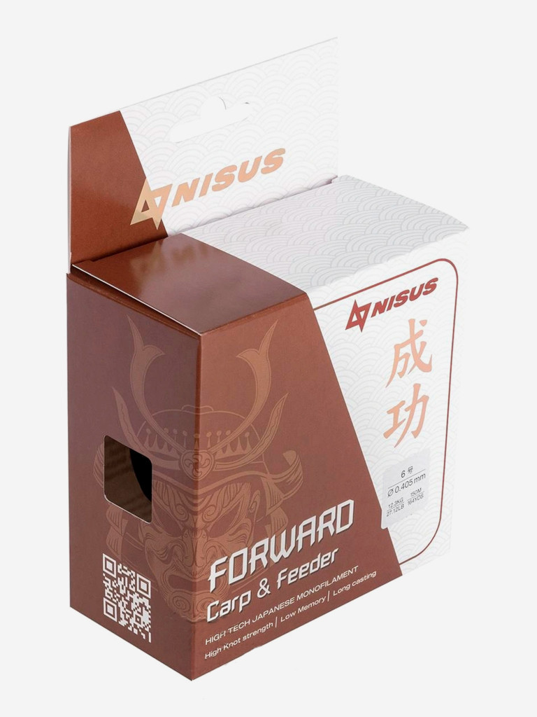 Леска для рыбалки Nisus FORWARD Carp&Feeder Nylon 0,405мм, 150м, 12,3кг, темно-коричневый