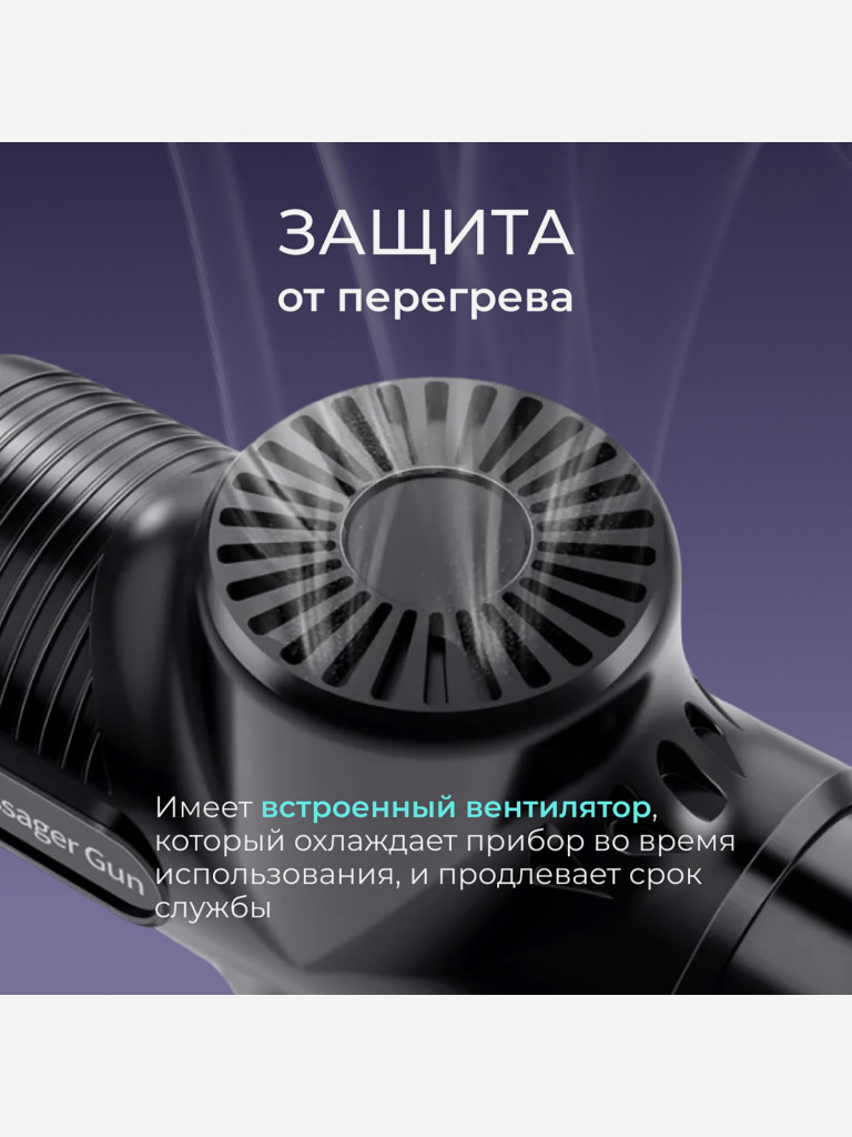 Перкуссионный спортивный массажер пистолет для тела Qualigo с чехлом