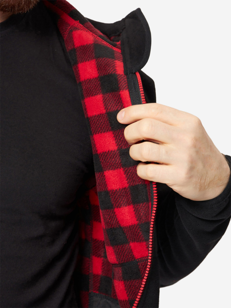 Куртка флисовая мужская Alaskan Black Water X с капюшоном для рыбалки и охоты