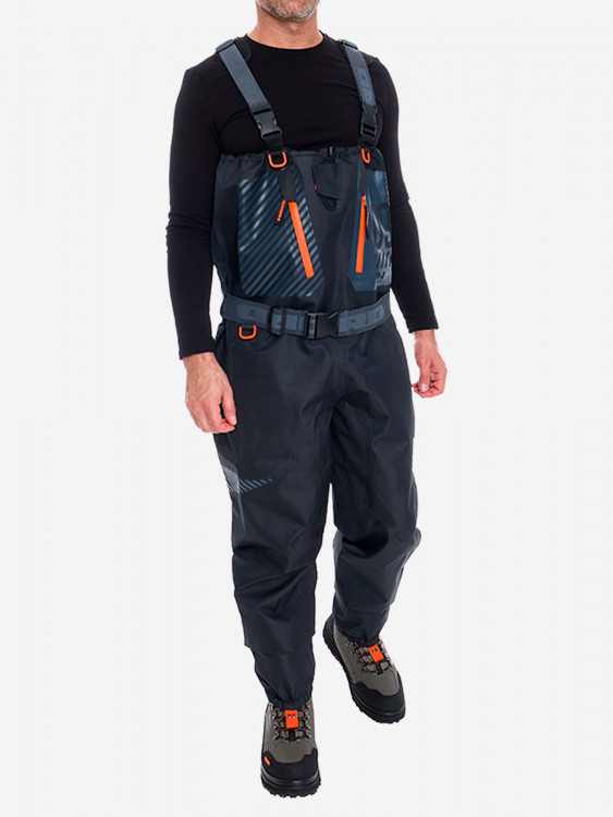 Мембранные вейдерсы Hord "The 9", водонепроницаемые, мужские, цвет черный