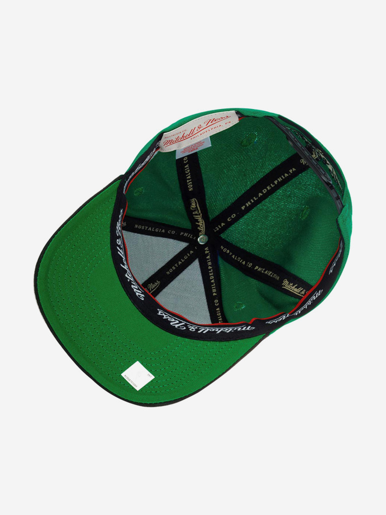 Бейсболка MITCHELL NESS HHSS4781-BCEYYPPPGREN Boston Celtics MLB (зеленый)