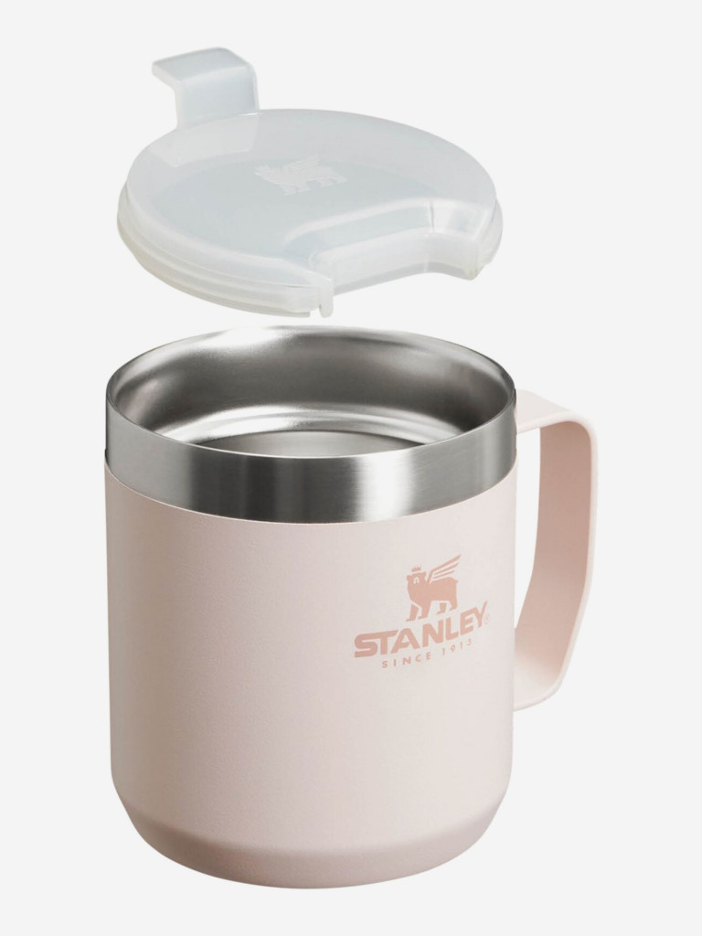 Термокружка Stanley Classic, 350 мл, розовая, с ручкой и крышкой