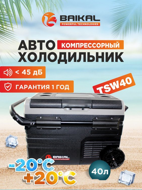 Автомобильный холодильник TSW40 12/24/110/220V