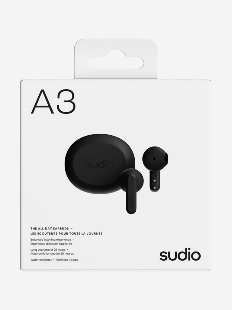 Беспроводные наушники Sudio A3 Wireless Bluetooth Earbuds, цвет: черный