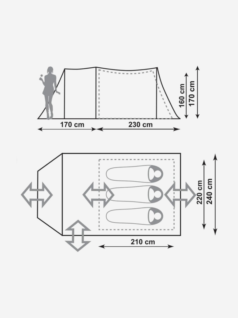 Палатка Canadian Camper Tanga 3 woodland