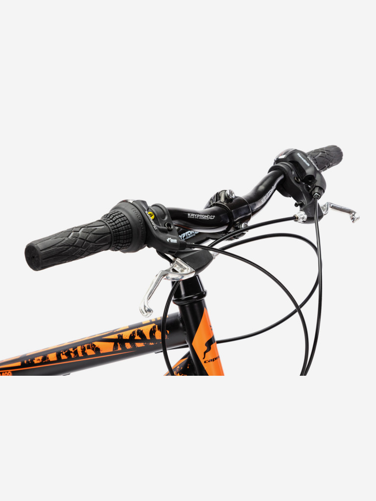 Велосипед CAPRIOLO MTB RAPID (3 X 6), рама сталь 13'', колёса 24'' (чёрный - оранжевый)