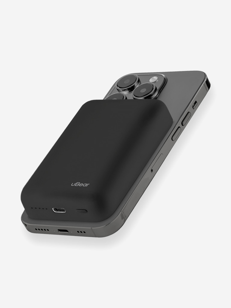 Внешний Аккумулятор uBear Flow (10000mAh/20W/MagSafe/SoftTouch) чёрный
