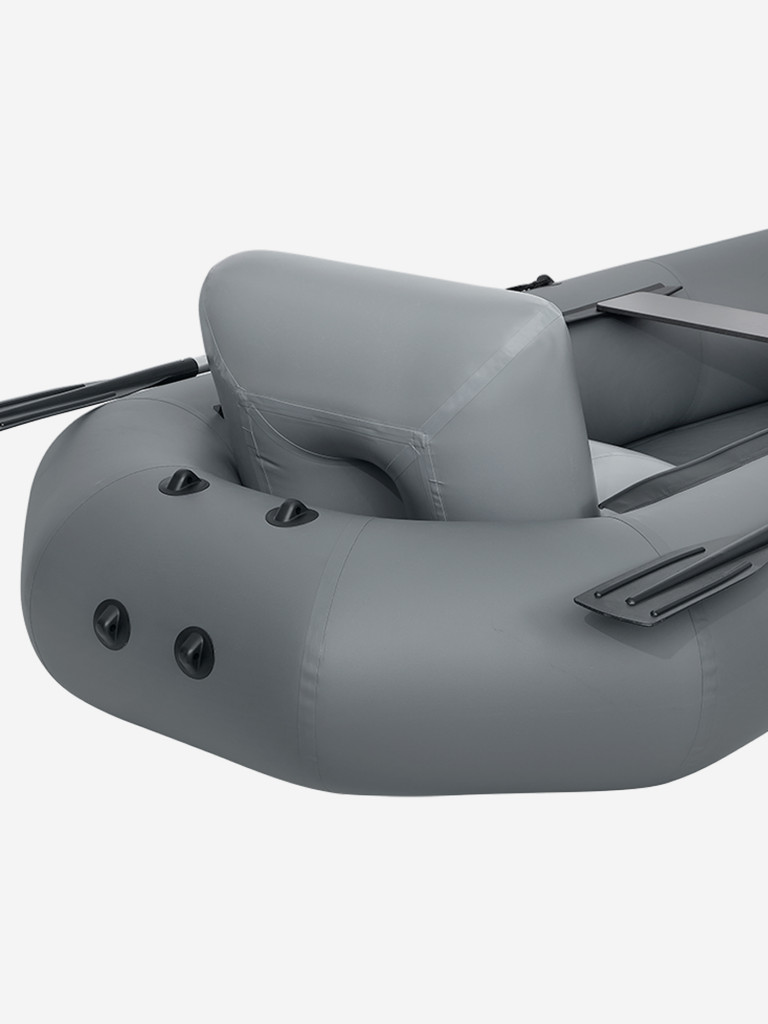 Надувное кресло в лодку ПВХ серое