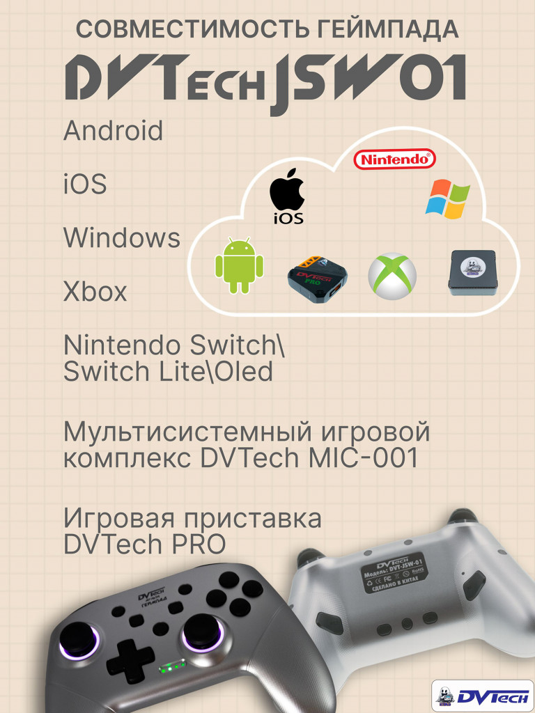 Беспроводной геймпад DVTech JSW01