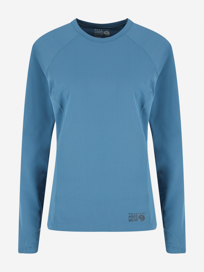 фото Лонгслив женский mountain hardwear mountain stretch™ long sleeve crew, голубой