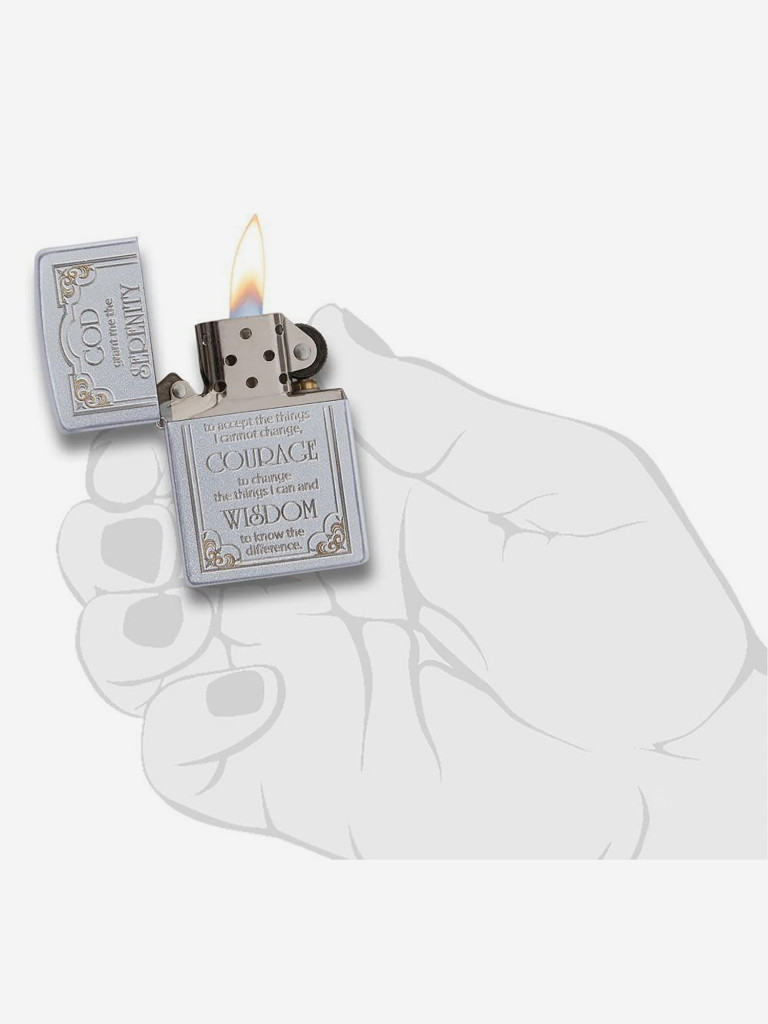 Зажигалка бензиновая ZIPPO 28458 Serenity Prayer