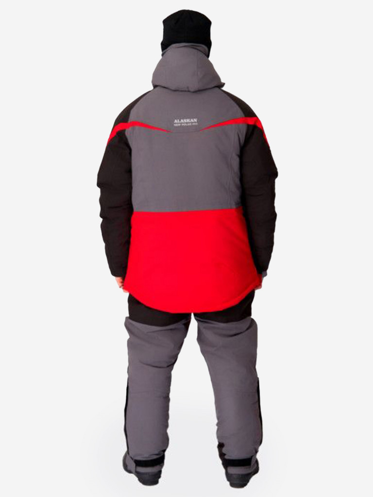 Костюм зимний Alaskan NewPolar M11 красный/серый/черный (куртка+полукомбинезон) для рыбалки и охоты