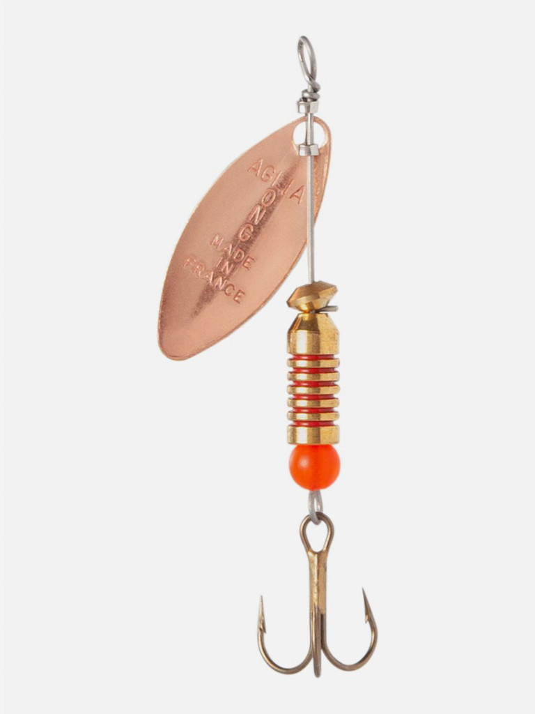 Блесна для рыбалки вертушка Mepps AGLIA LONG 00, Copper, 1 штука